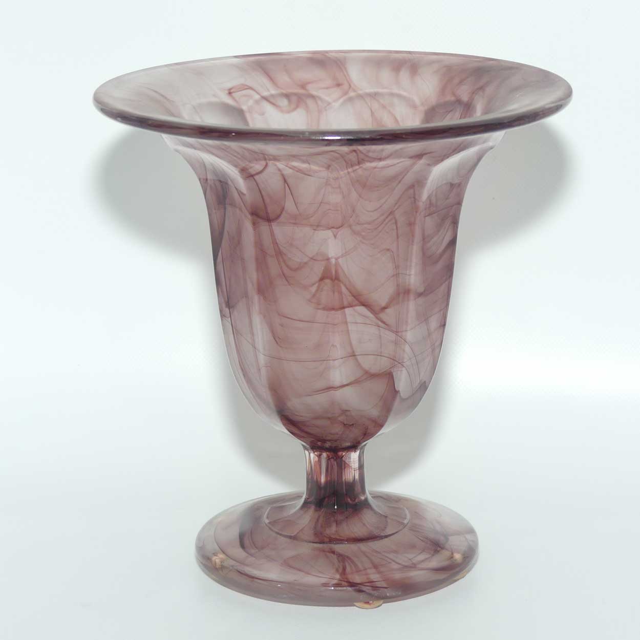 Vintage Davidson Cloud Glass vase | Shape 293 | Purple Cloud glass
