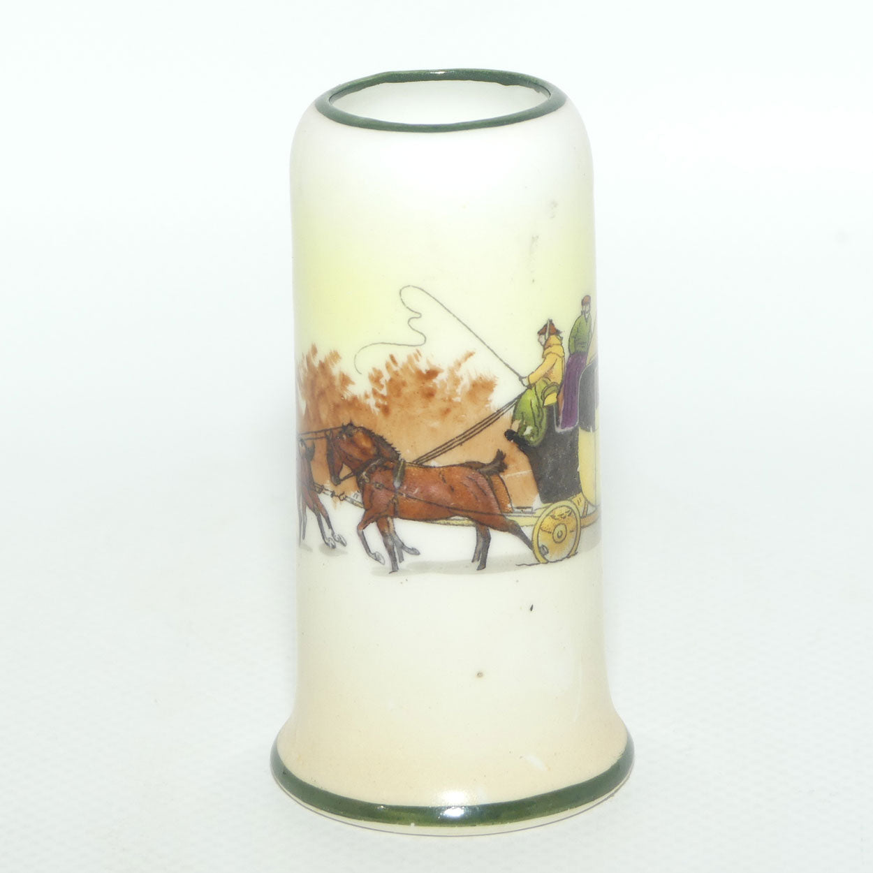 Royal Doulton Coaching Days miniature vase E3804 | Cylindrical shape with Flared Base | #1