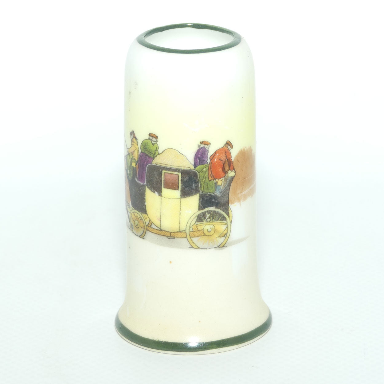 Royal Doulton Coaching Days miniature vase E3804 | Cylindrical shape with Flared Base | #1