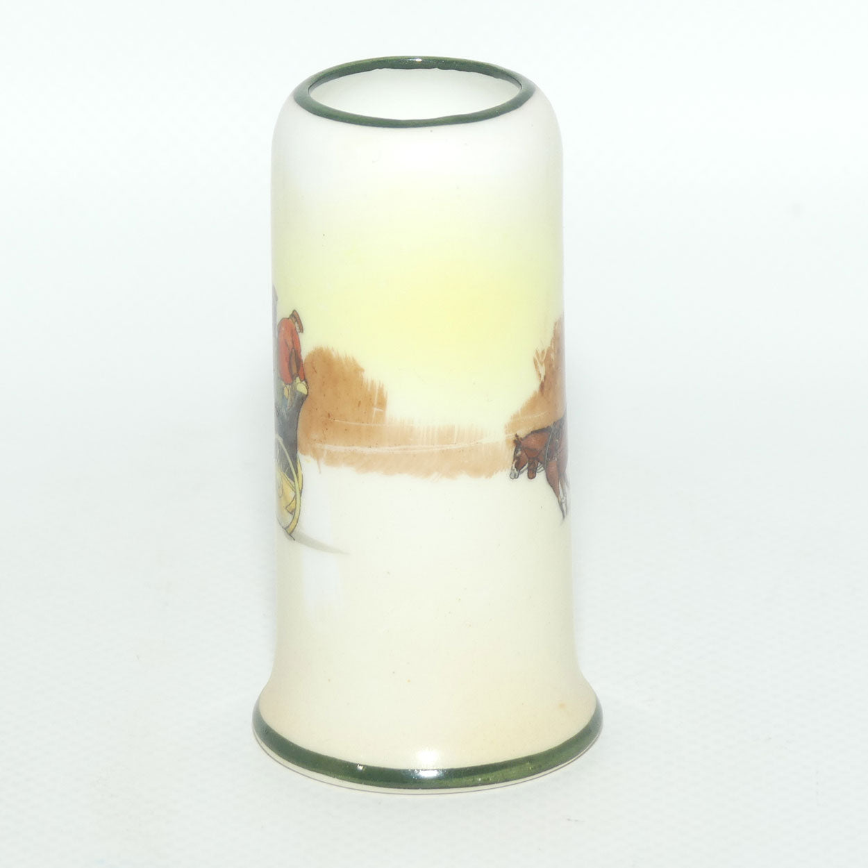 Royal Doulton Coaching Days miniature vase E3804 | Cylindrical shape with Flared Base | #1