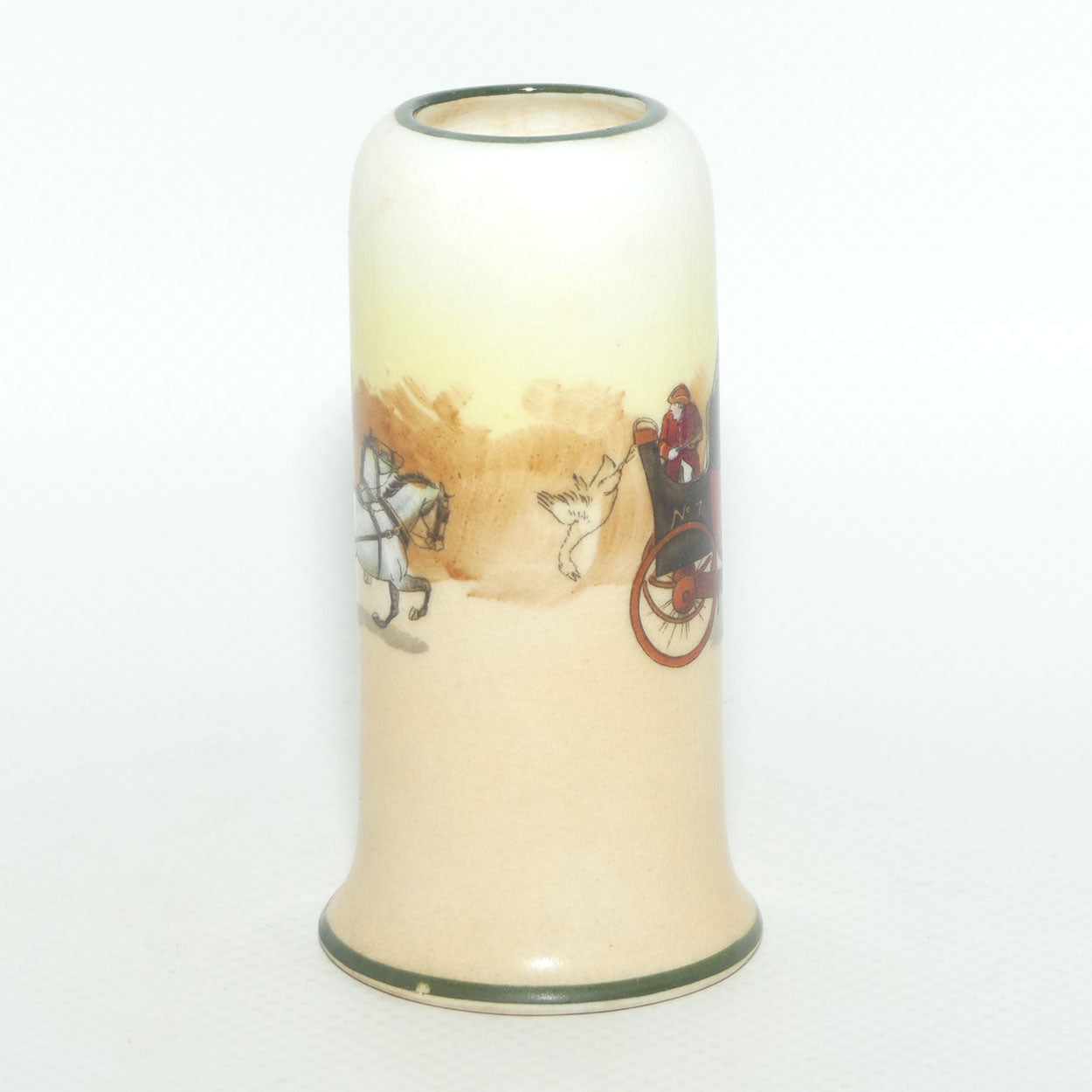 Royal Doulton Coaching Days miniature vase | Cylindrical shape with Flared Base | #2