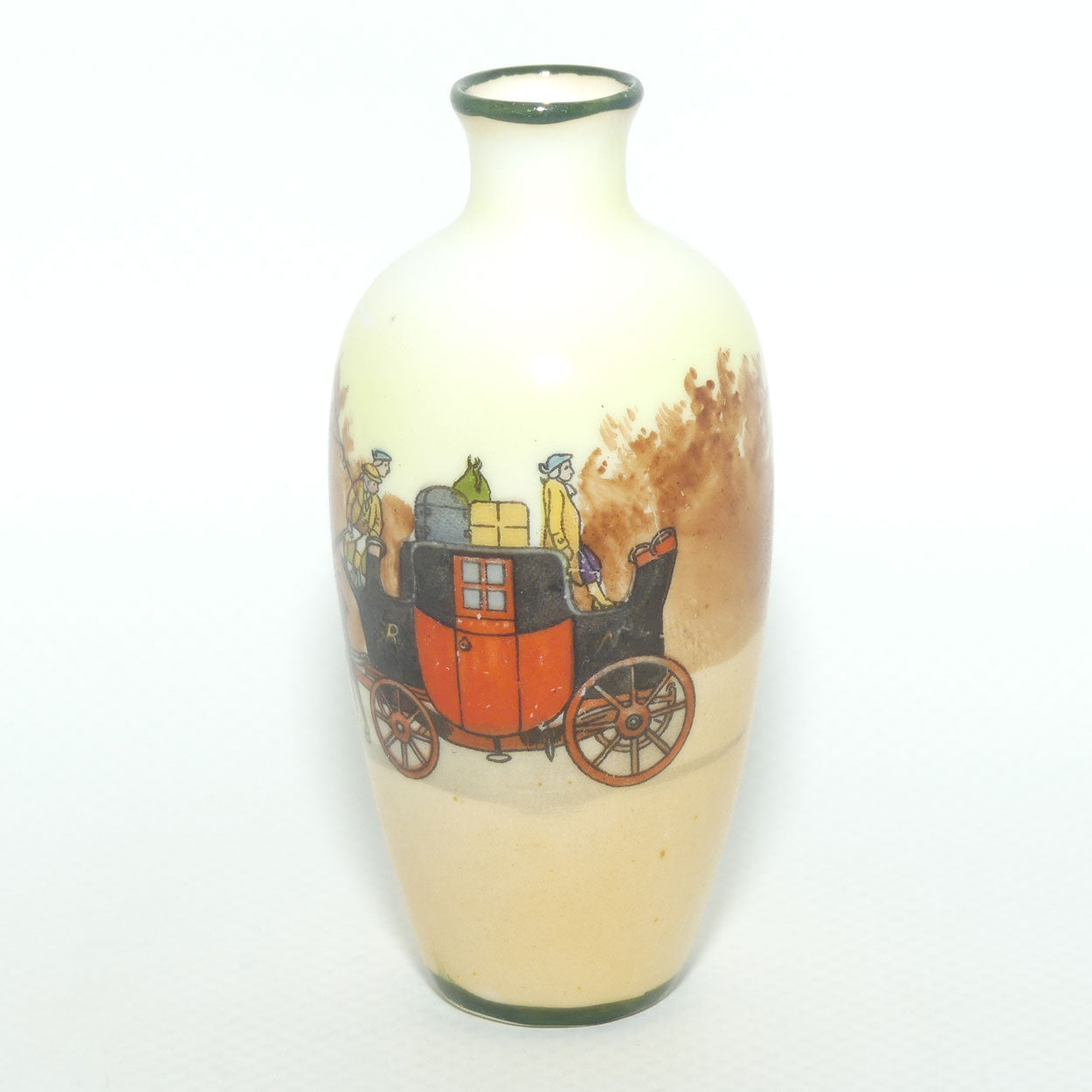 Royal Doulton Coaching Days miniature vase E3804 | Narrow Neck | Youth Holding Horses