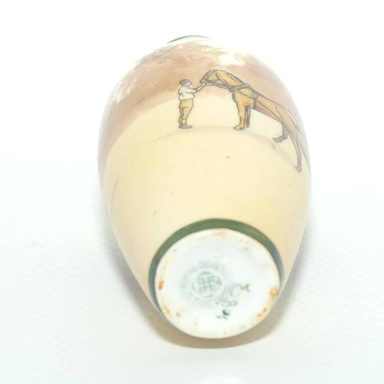 Royal Doulton Coaching Days miniature vase E3804 | Narrow Neck | Youth Holding Horses