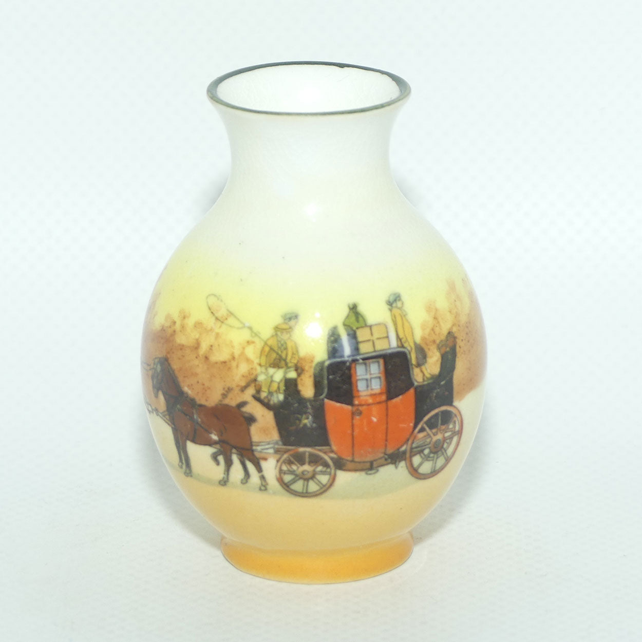 Royal Doulton Coaching Days miniature ovoid vase | 2 scenes | E3804