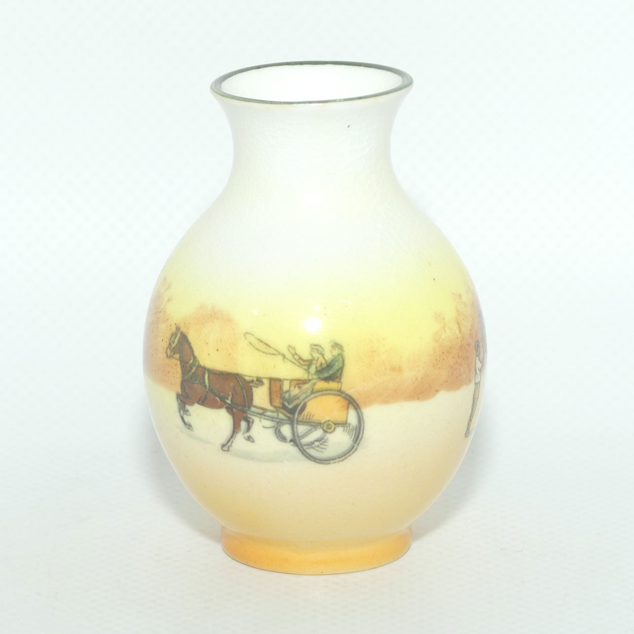 Royal Doulton Coaching Days miniature ovoid vase | 2 scenes | E3804