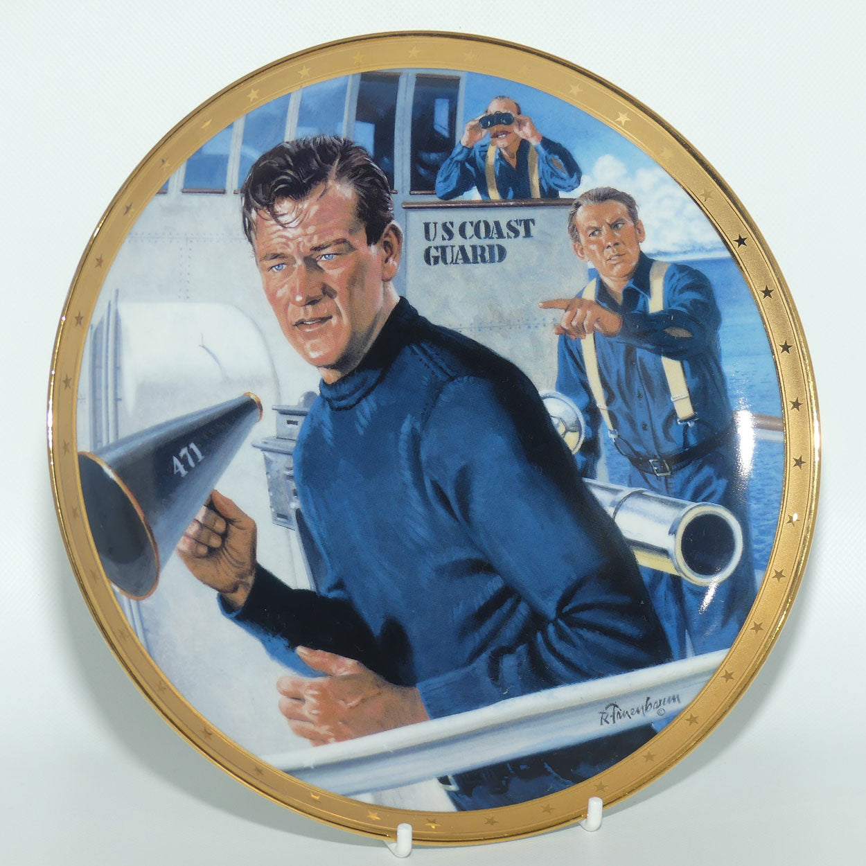 Franklin Mint Heirloom plate | John Wayne | Symbol of the US Coast Guard + Cert