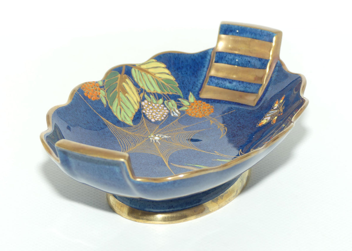 Carlton Ware Blue Spider Web pattern oval bowl | 17.5cm wide