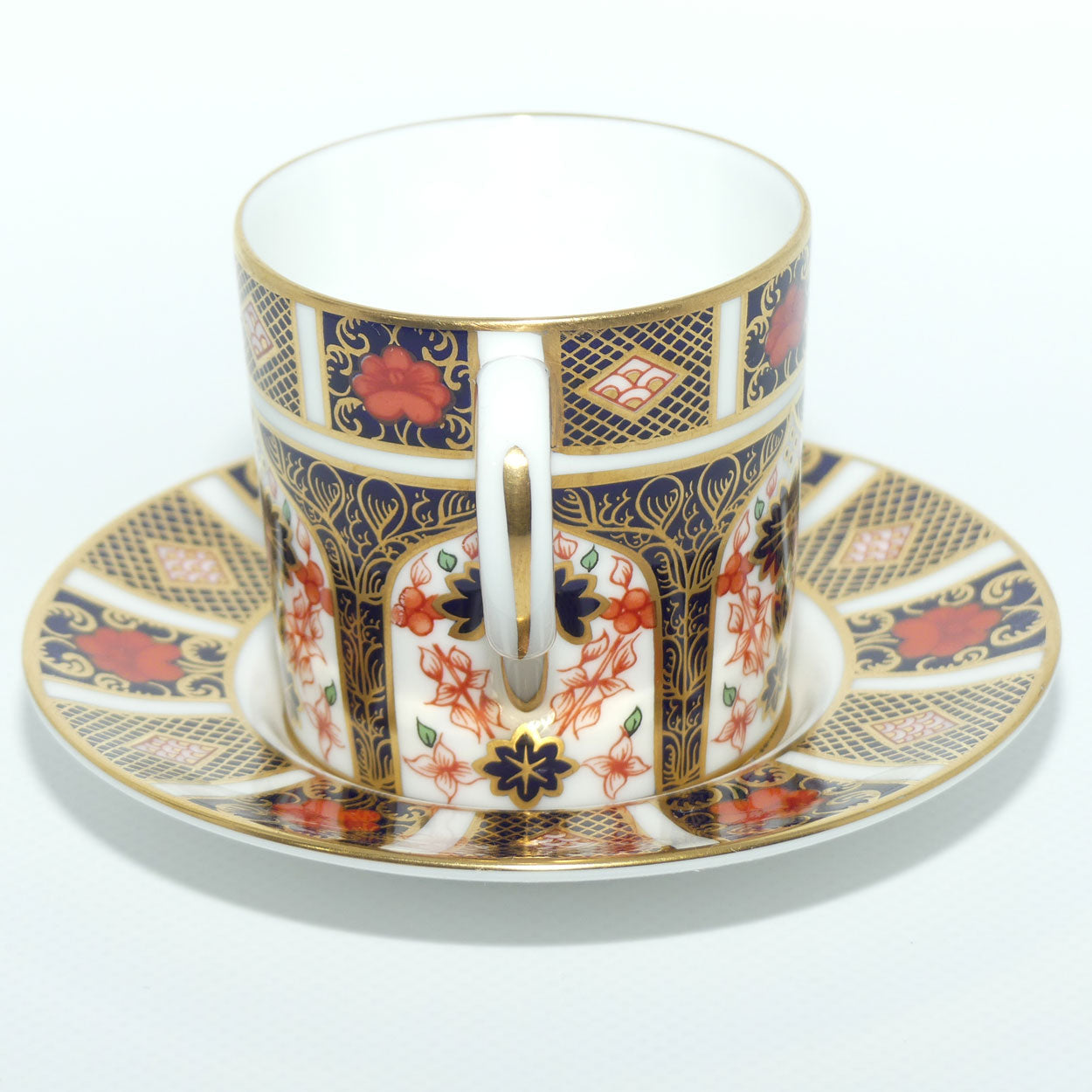 Royal Crown Derby Imari 1128 demi tasse coffee duo