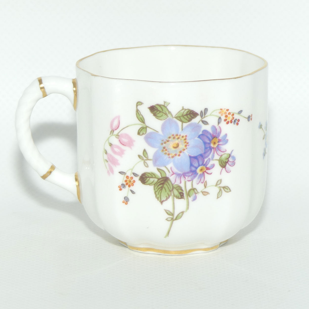 Royal Crown Derby Derby Posies coffee duo | Dark Green Backstamp
