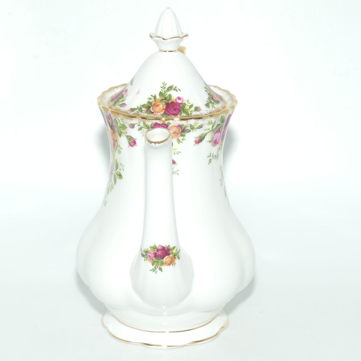 Royal Albert Bone China England Old Country Roses coffee pot | © 1962 Royal Albert Ltd backstamp | #1