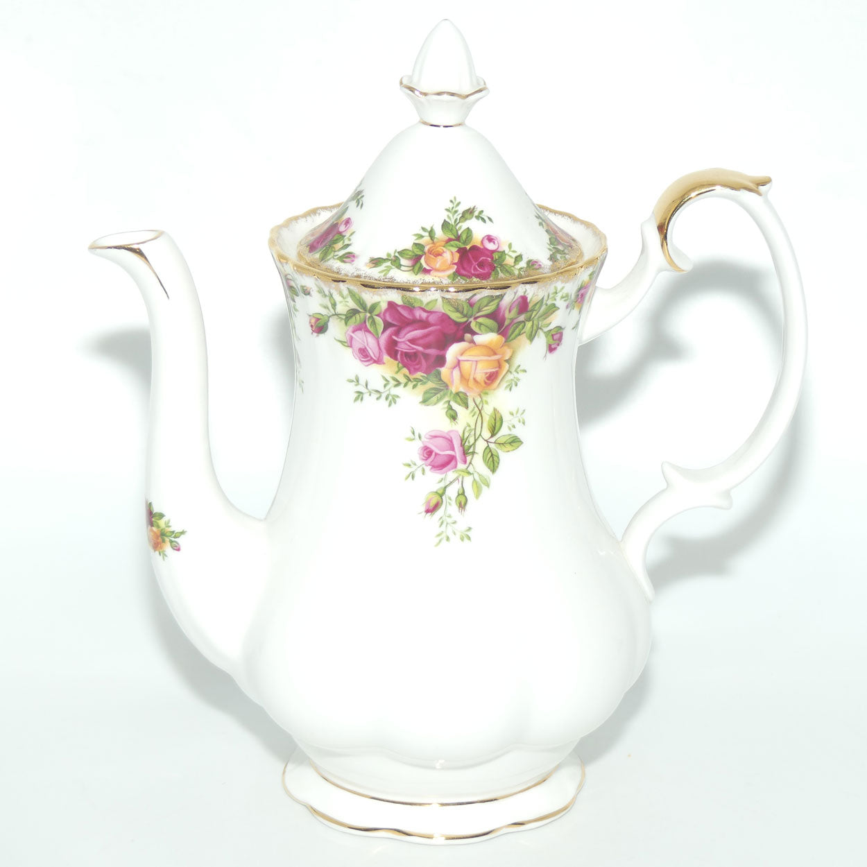 Royal Albert Bone China England Old Country Roses coffee pot | © 1962 Royal Albert Ltd backstamp | #1