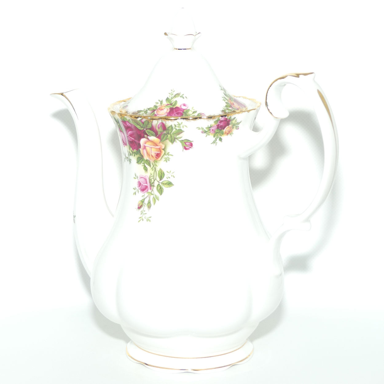 Royal Albert Bone China England Old Country Roses Coffee Pot | 1250ml | © 1962 Royal Albert Ltd backstamp | Large | #3