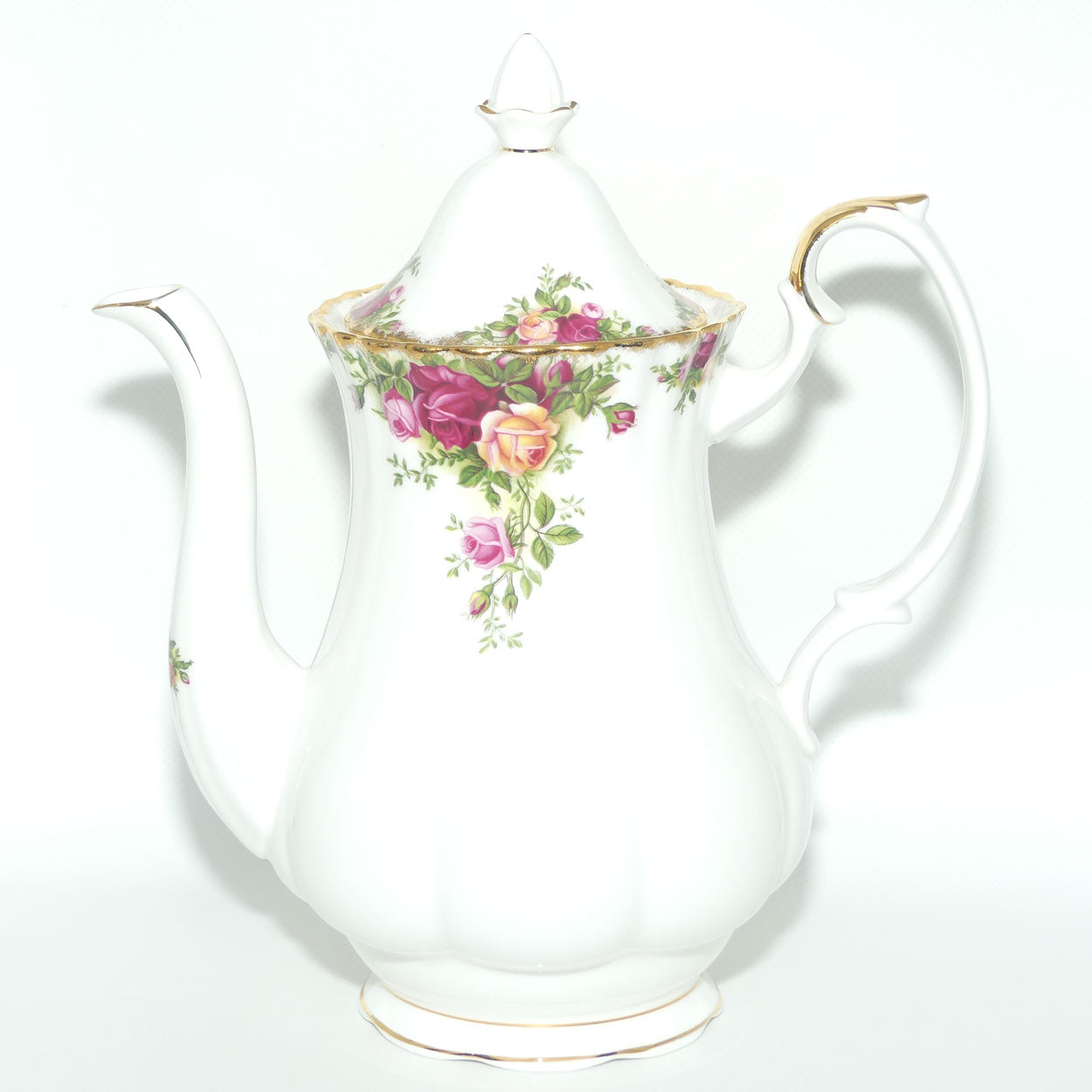 Royal Albert Bone China England Old Country Roses Coffee Pot | 1250ml | © 1962 Royal Albert Ltd backstamp | Large | #3