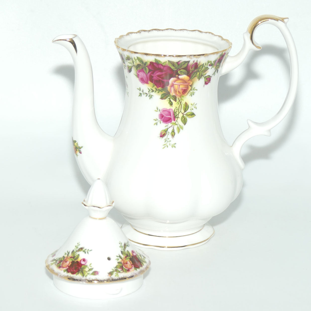 Royal Albert Bone China England Old Country Roses coffee pot | early stamp | 900ml | #2