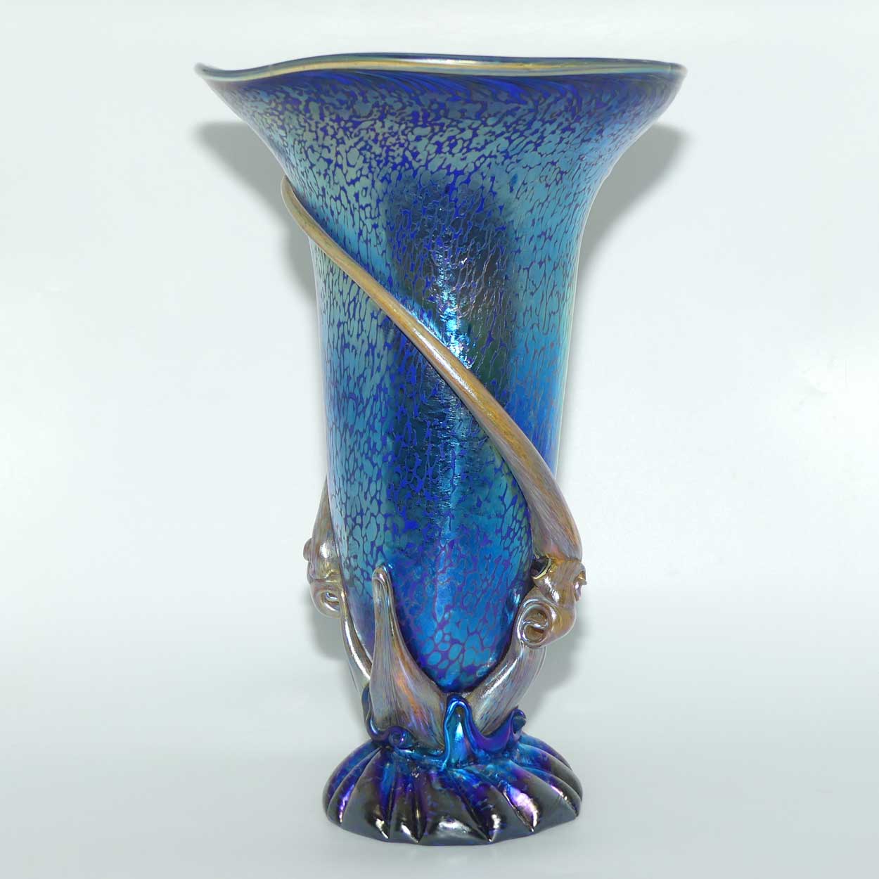 Exceptional Colin Heaney Iridescent Art Glass vase | 33cm