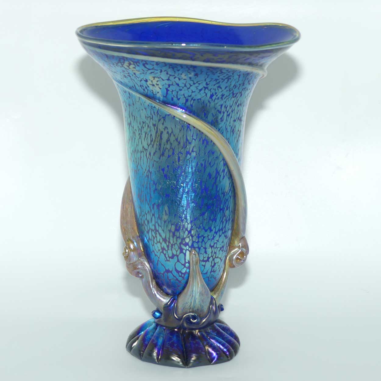 Exceptional Colin Heaney Iridescent Art Glass vase | 33cm