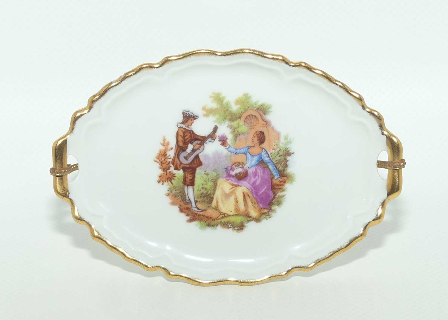 Limoges France small tray collection | 2 items | Oval and Rectangular