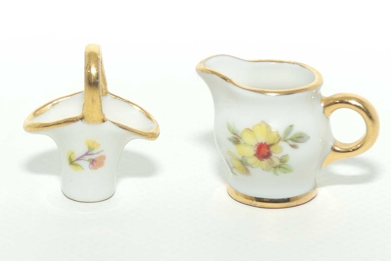 Limoges France collection of tiny dolls house items