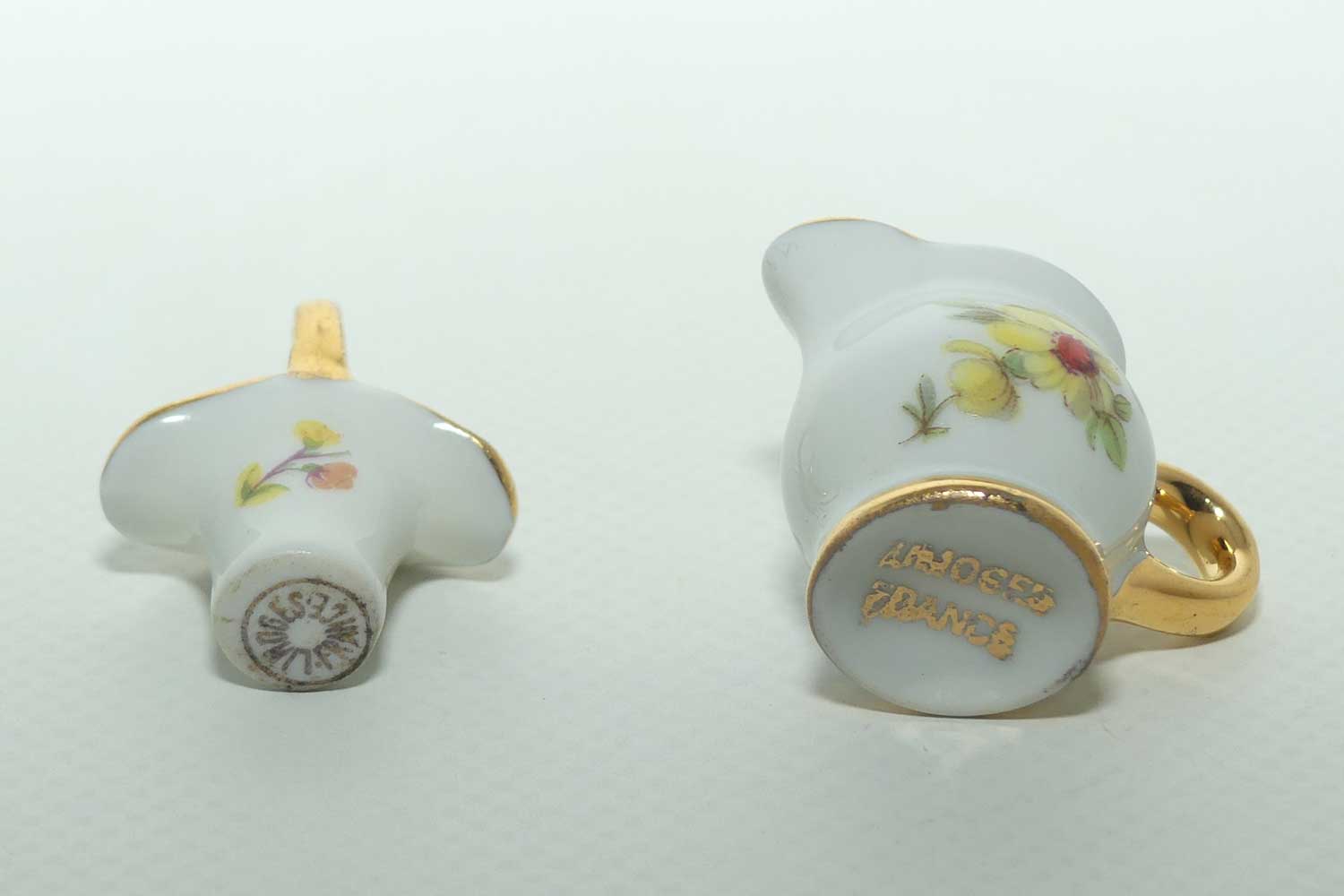 Limoges France collection of tiny dolls house items