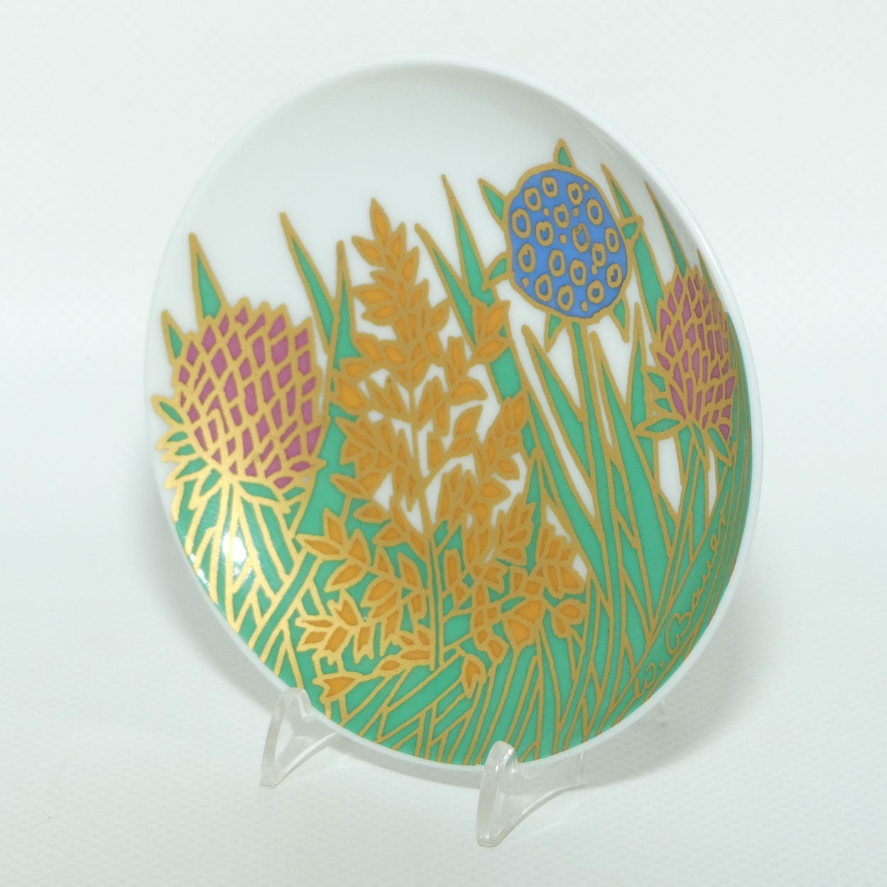 Rosenthal Studio Line Wolf Bauer Grasblumen pattern pin dish | 9.5cm diam