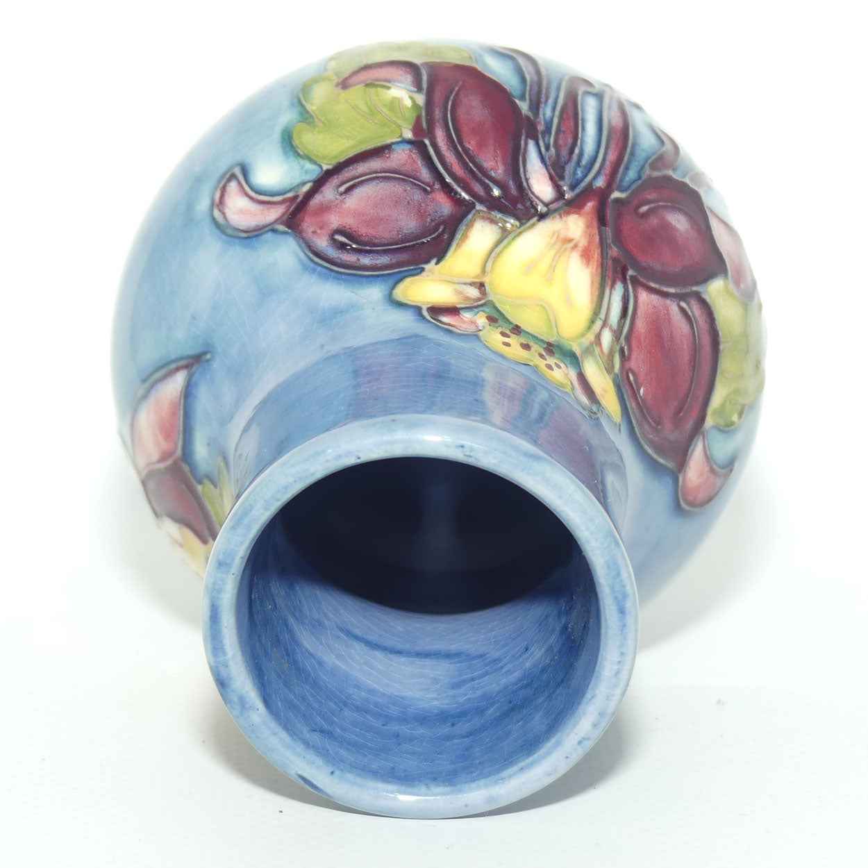 Walter Moorcroft Columbine Pale Blue 74/4 vase
