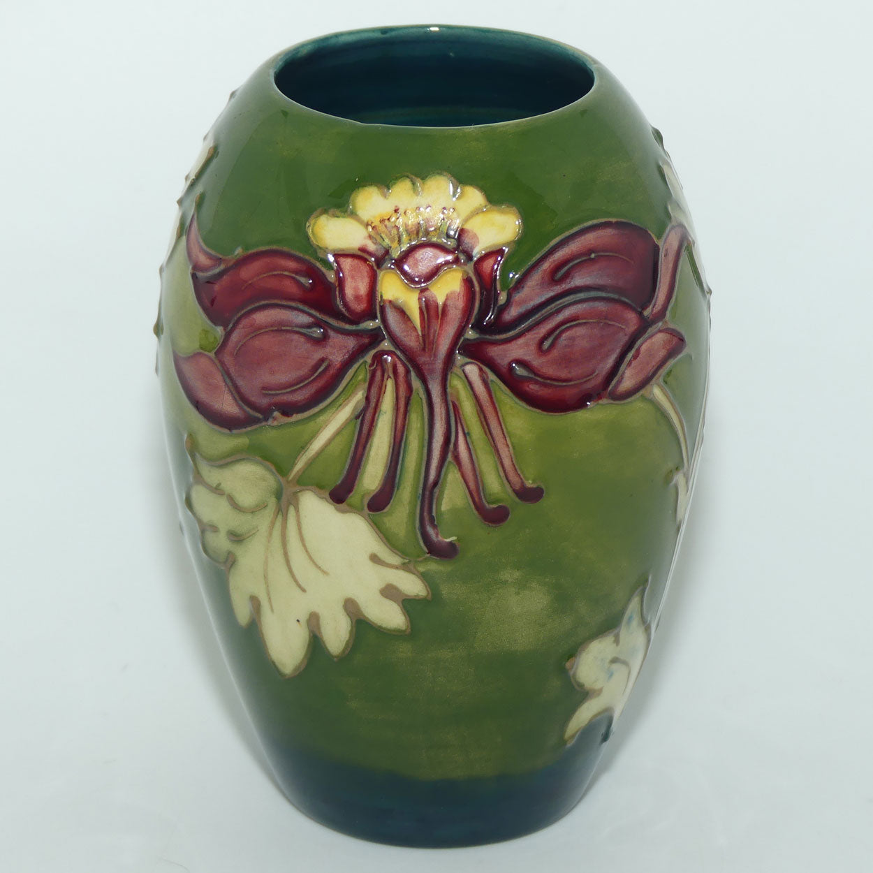 Walter Moorcroft Columbine (Green) 102/5 vase