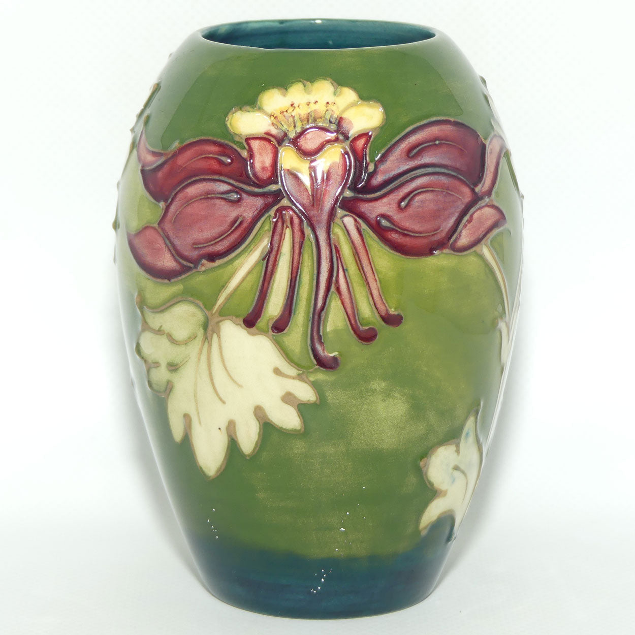 Walter Moorcroft Columbine (Green) 102/5 vase