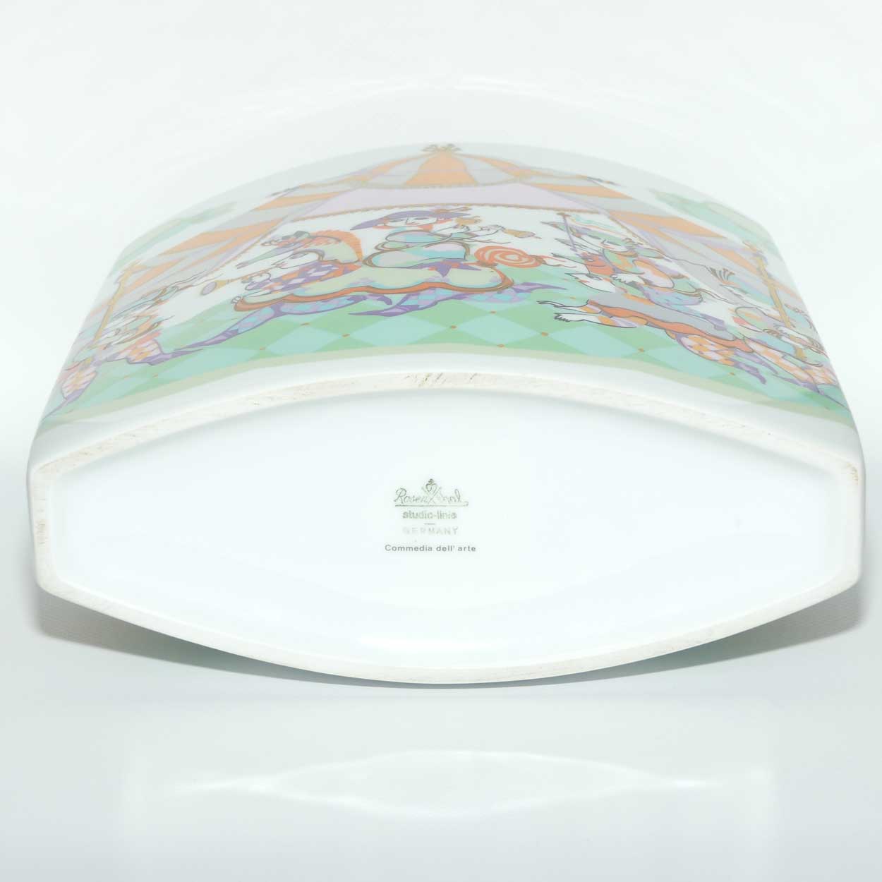 Rosenthal Bjorn Wiinblad Commedia Dell' Arte large letterbox vase