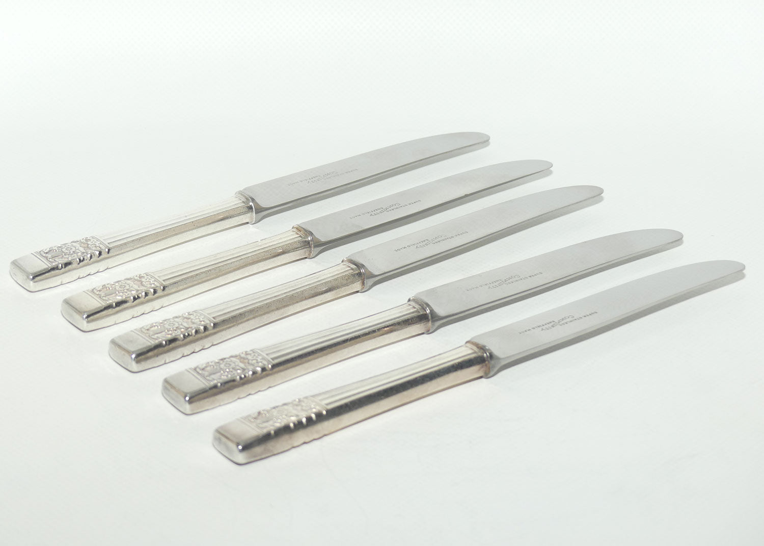 Oneida Community Plate set of 5 knives | HAMPTON COURT pattern | 22cm long