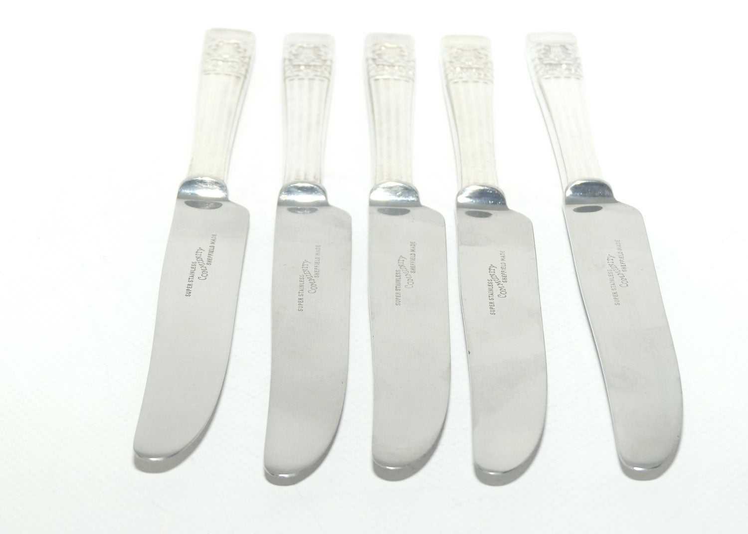 Oneida Community Plate set of 5 knives | HAMPTON COURT pattern | 22cm long
