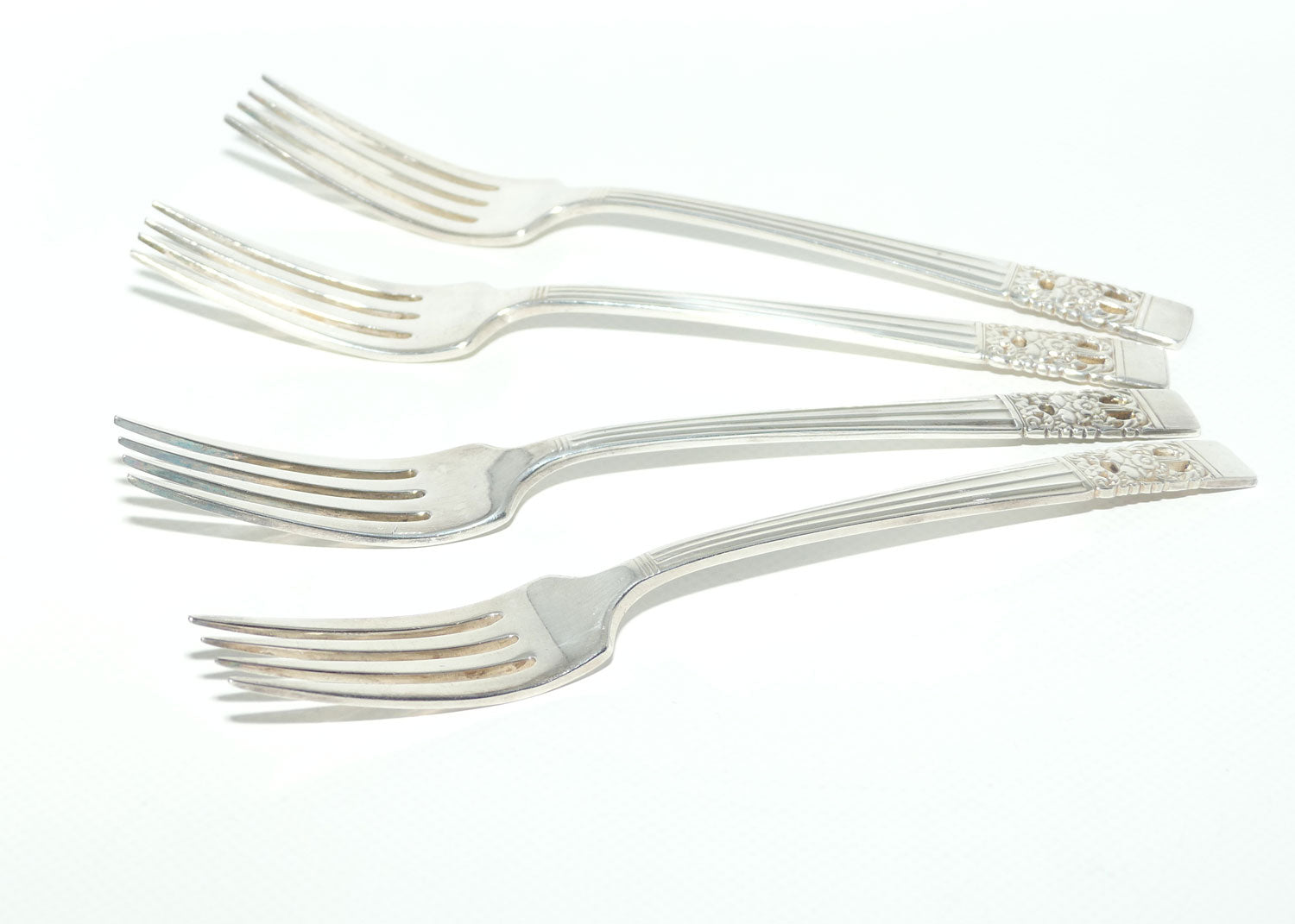 Oneida Community Plate set of 4 forks | HAMPTON COURT pattern | 18cm long
