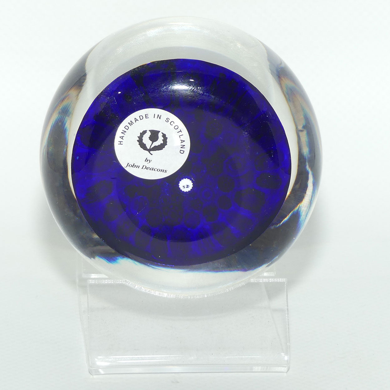 John Deacons Scotland Complex Closepack Large paperweight | Blue