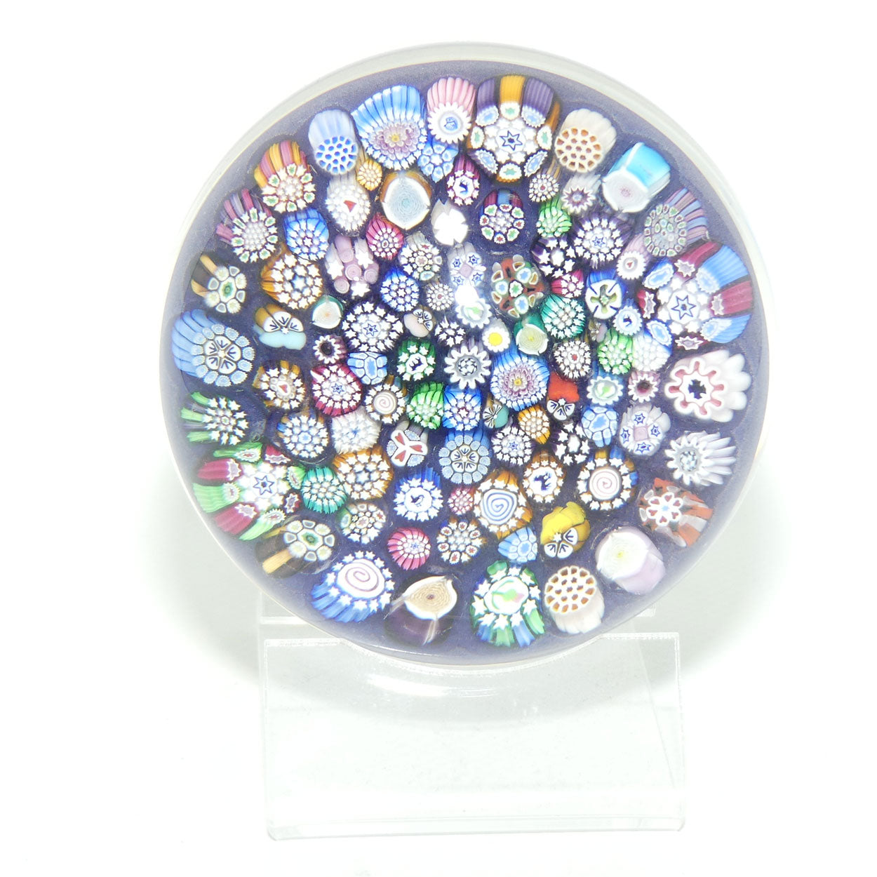 John Deacons Scotland Complex Closepack Millefiori Magnum paperweight | Mauve | #2