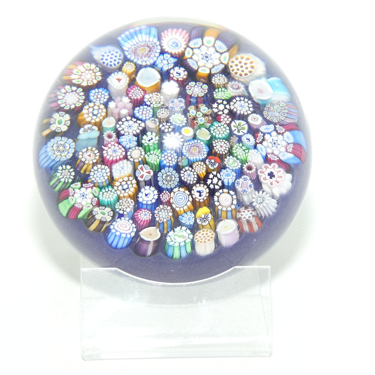 John Deacons Scotland Complex Closepack Millefiori Magnum paperweight | Mauve | #2