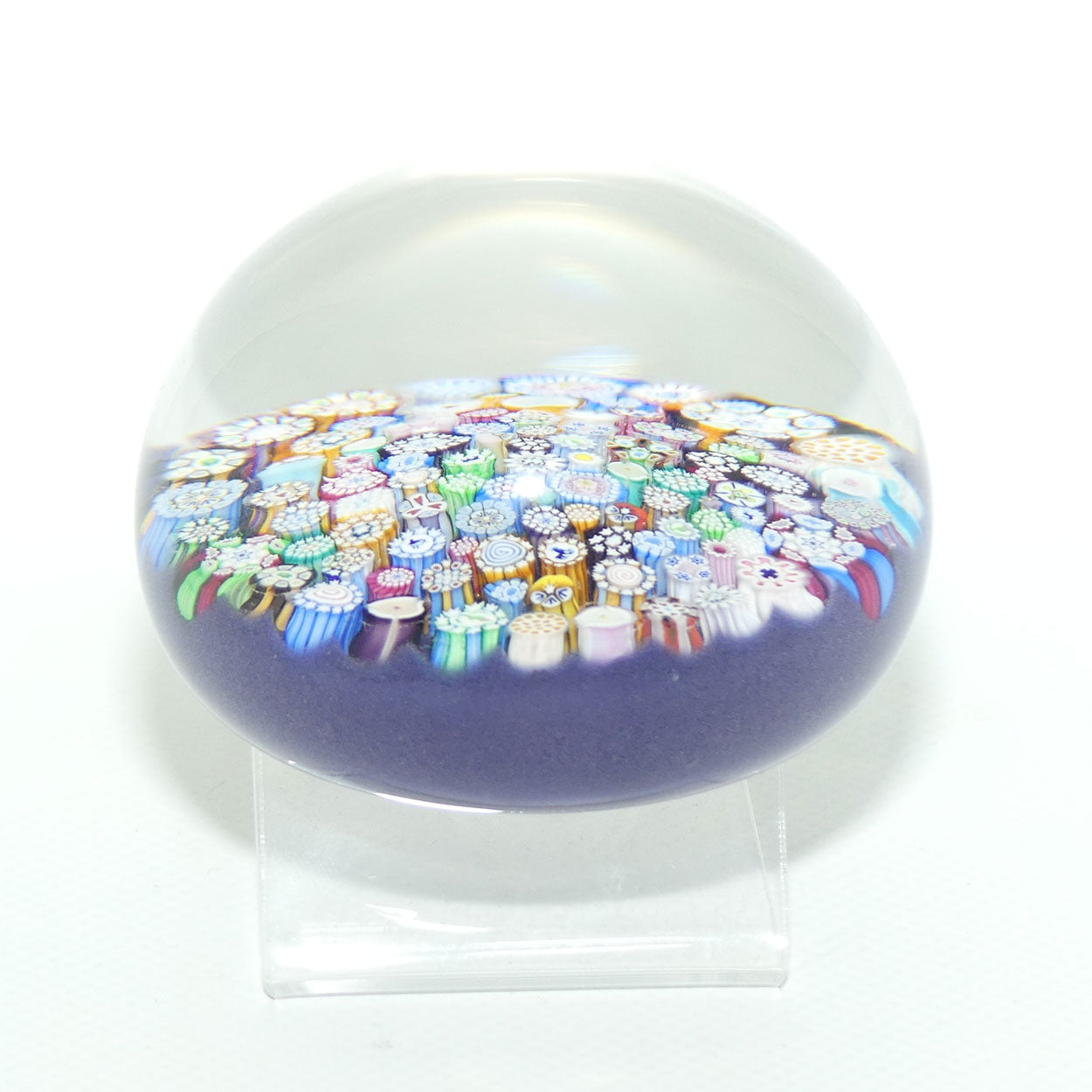 John Deacons Scotland Complex Closepack Millefiori Magnum paperweight | Mauve | #2