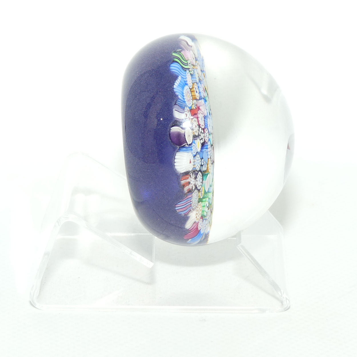 John Deacons Scotland Complex Closepack Millefiori Medium paperweight | Mauve | #3
