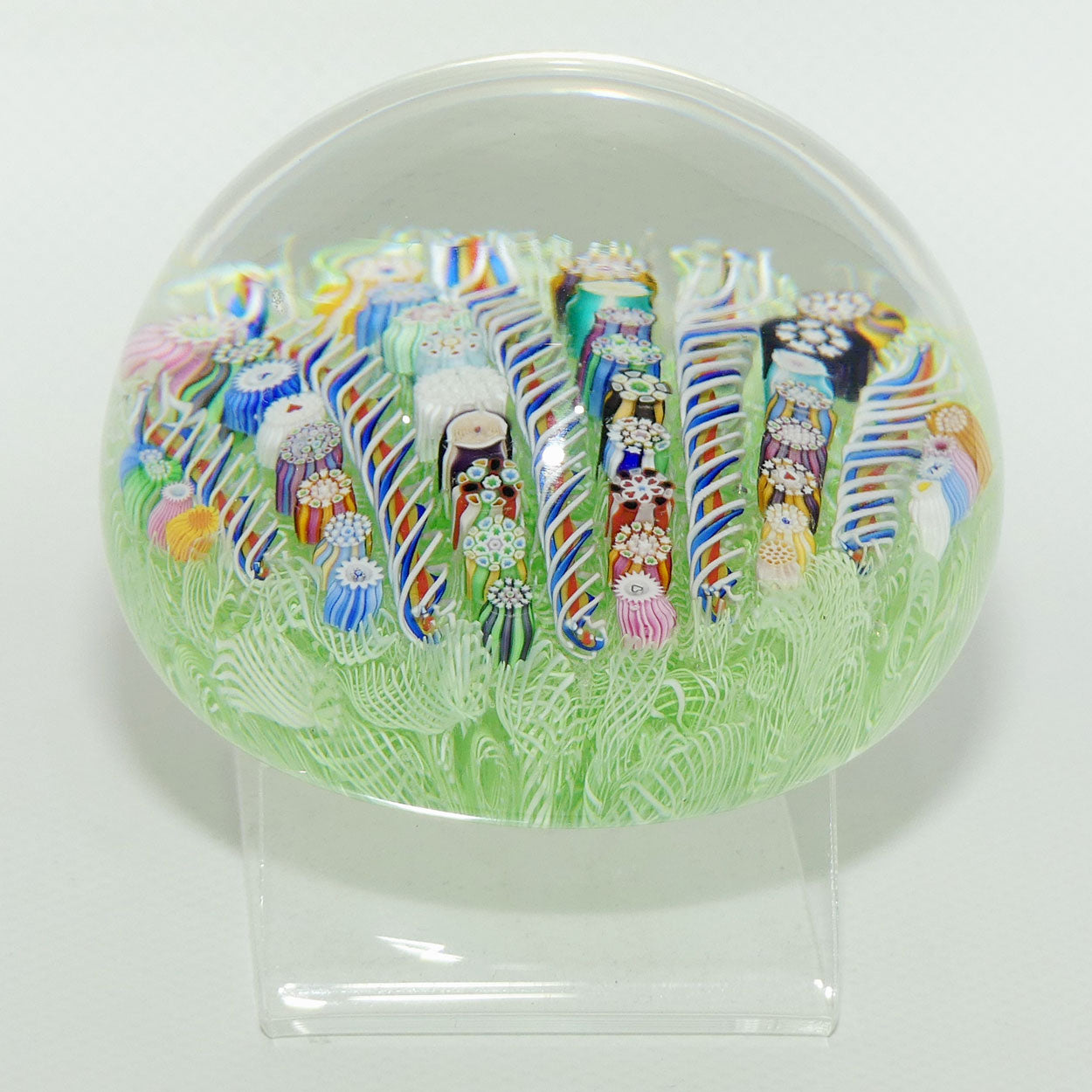 John Deacons Scotland Complex Linear Magnum Lime paperweight