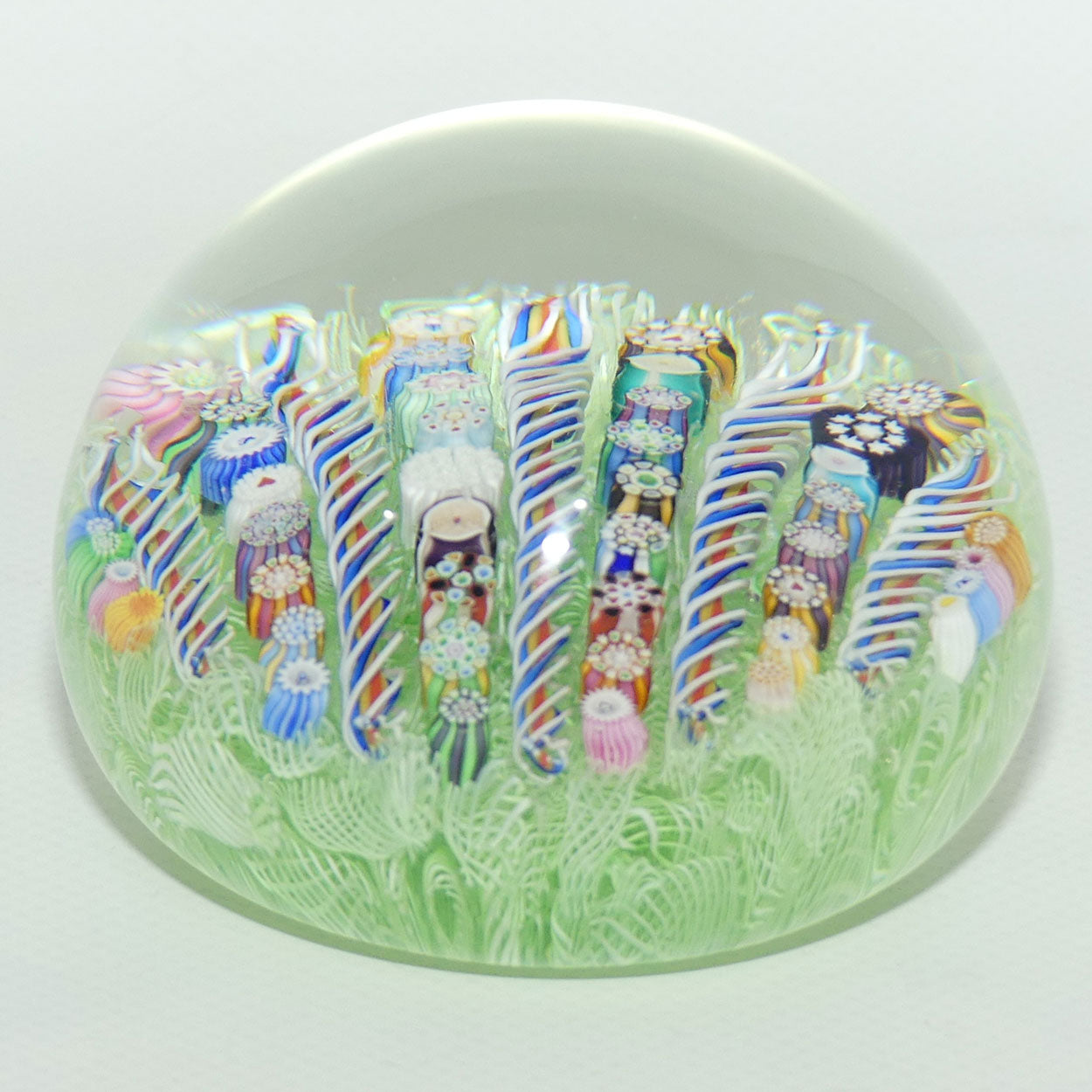 John Deacons Scotland Complex Linear Magnum Lime paperweight