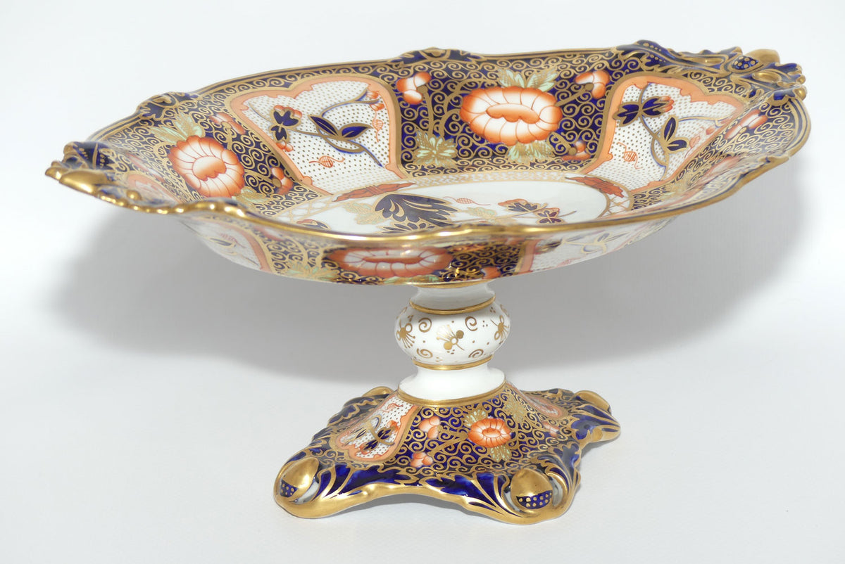 Royal Crown Derby Imari footed oval comport | Pattern 8735