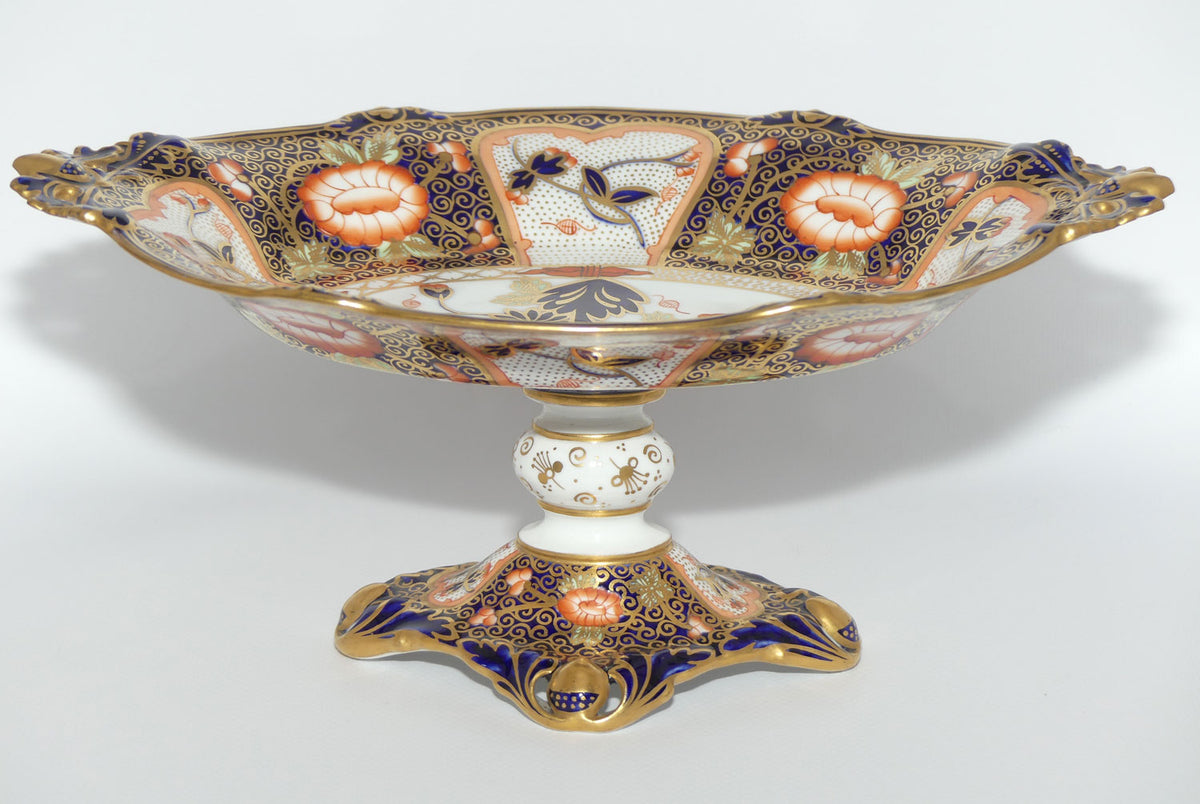 Royal Crown Derby Imari footed oval comport | Pattern 8735