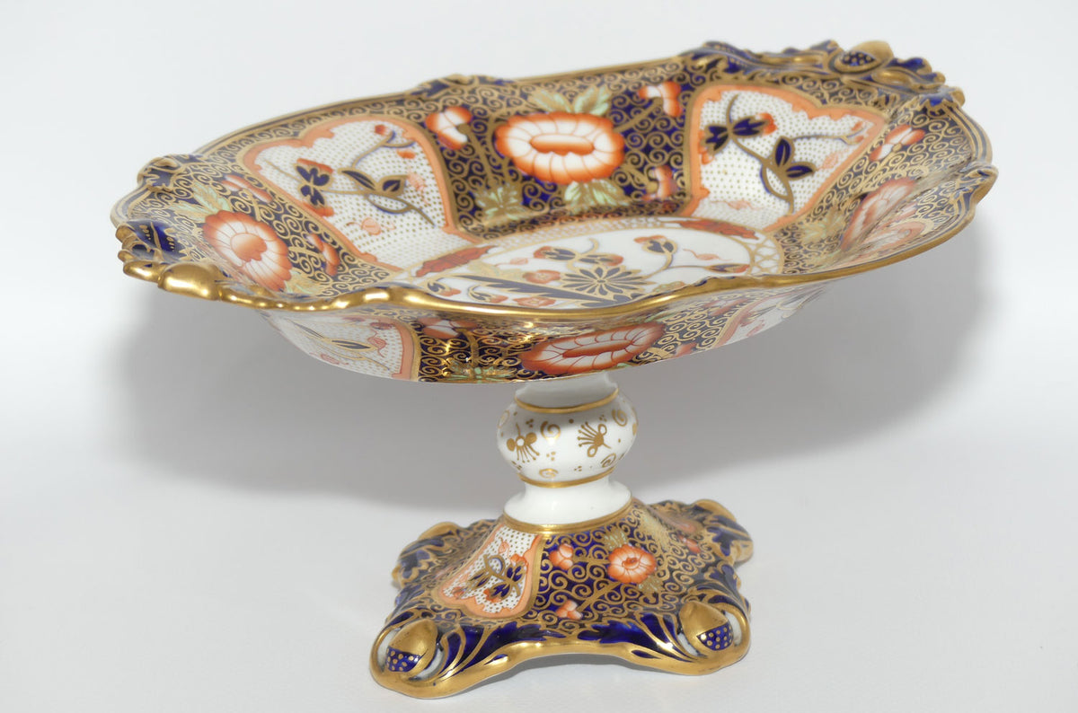 Royal Crown Derby Imari footed oval comport | Pattern 8735