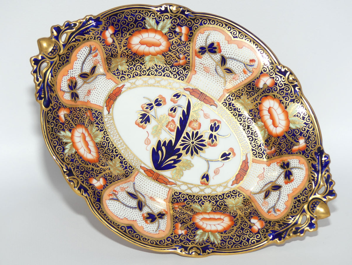 Royal Crown Derby Imari footed oval comport | Pattern 8735