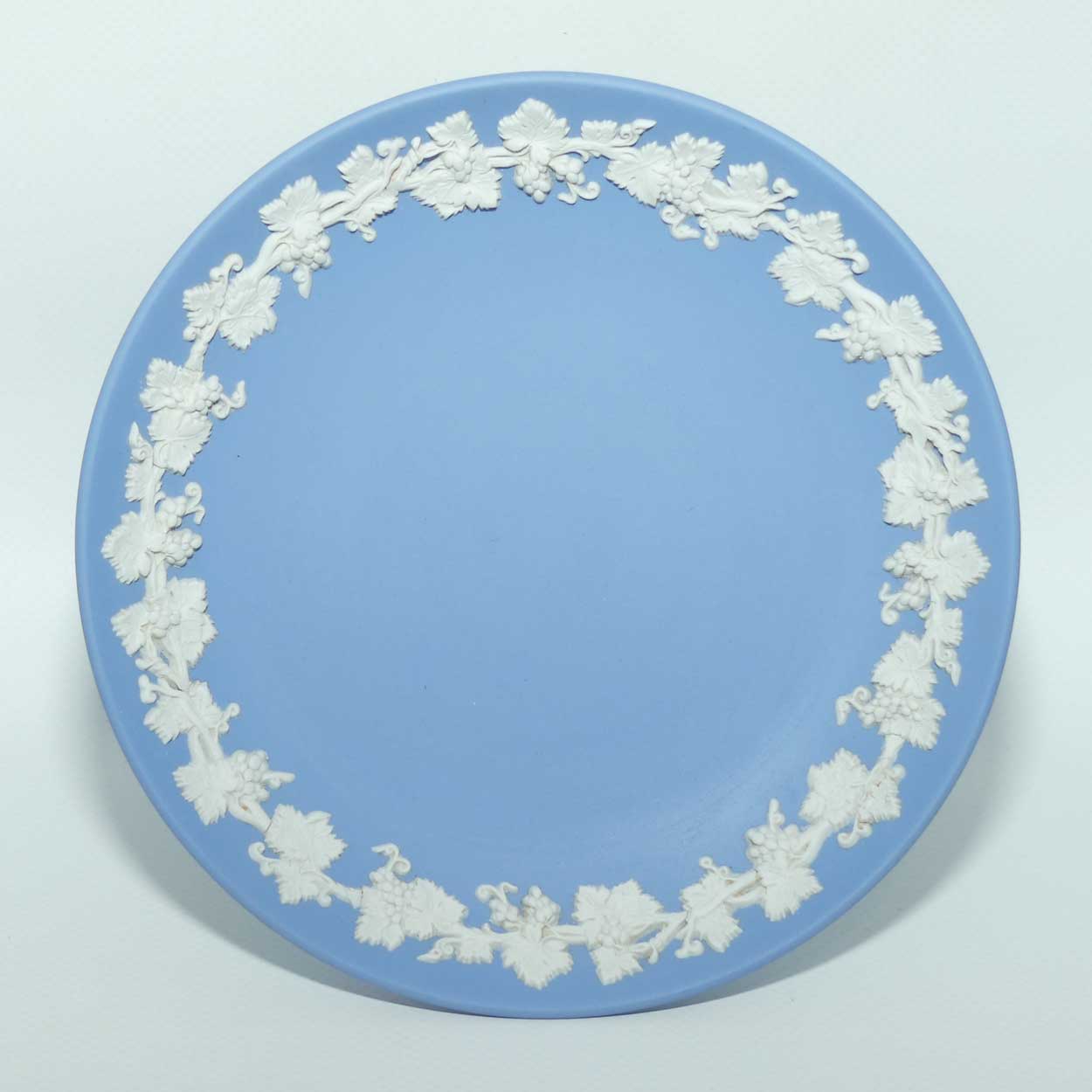 Wedgwood Jasper White on Pale Blue comport | Grape and Vine