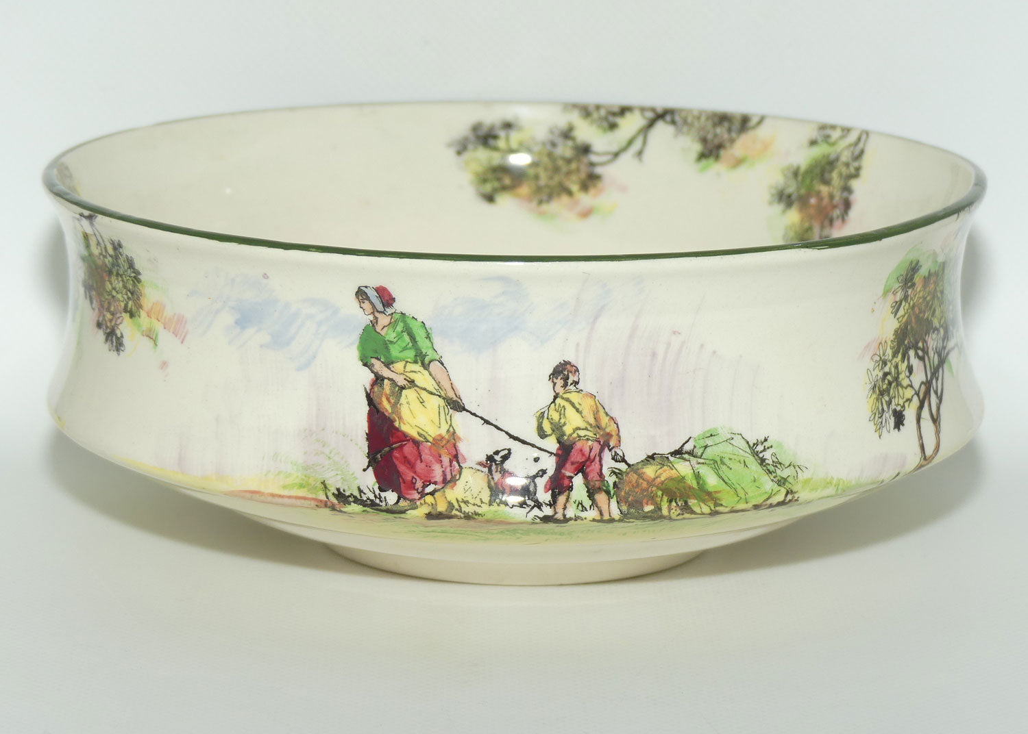 Royal Doulton Gleaners and Gypsies concave sided round bowl D4983