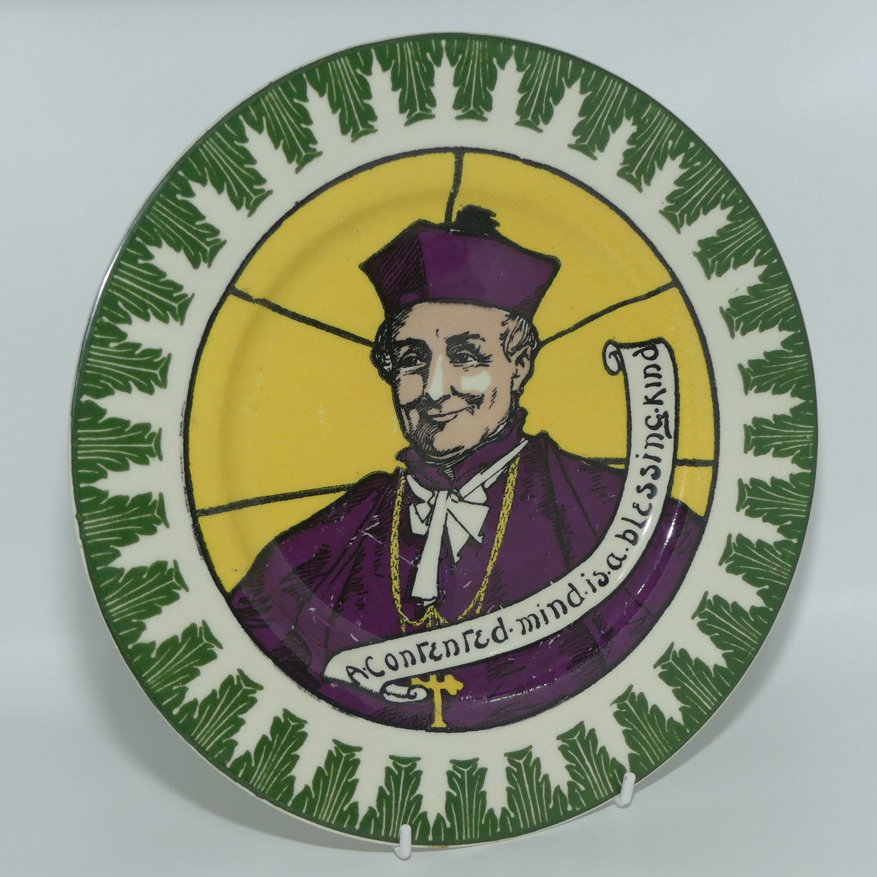 Royal Doulton Monks and Mottoes B plate | A Contented Mind