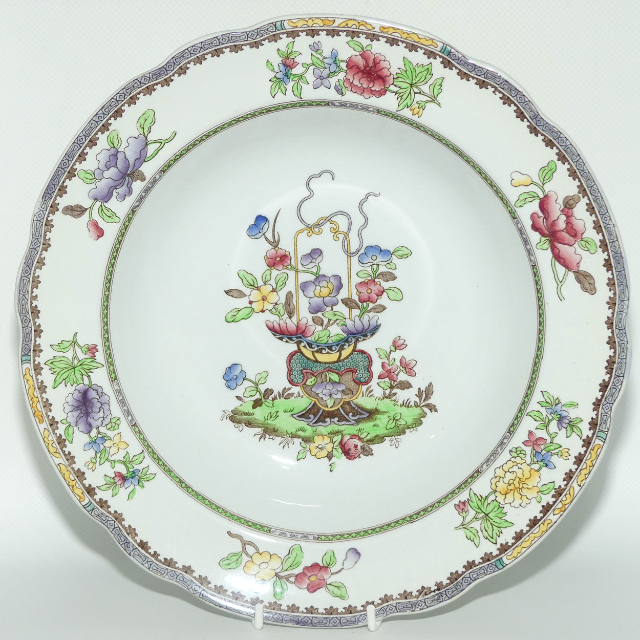 Copeland late Spode Old Bow pattern rimmed bowl c.1927