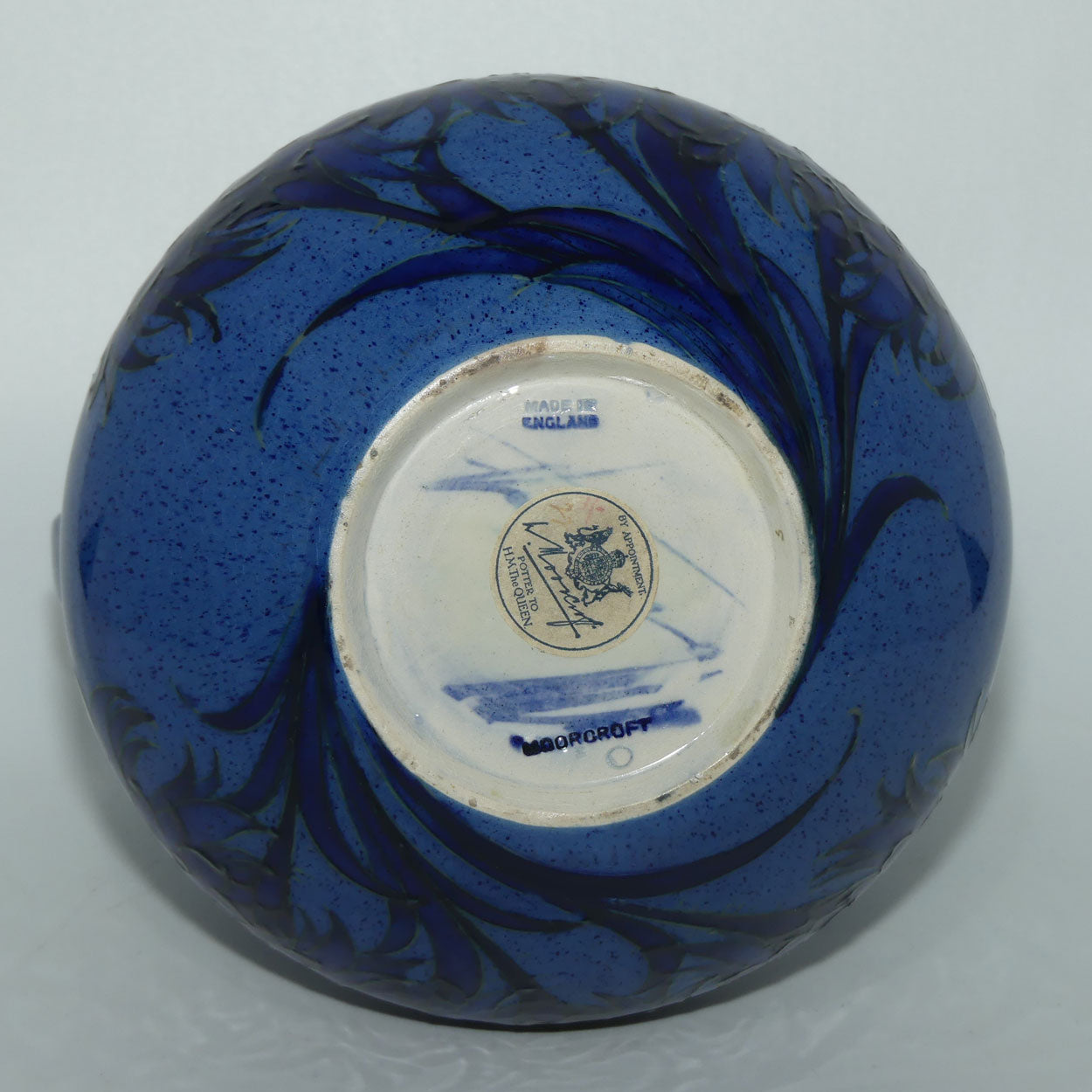 William Moorcroft Powder Blue Cornflower Shape 5/8 vase