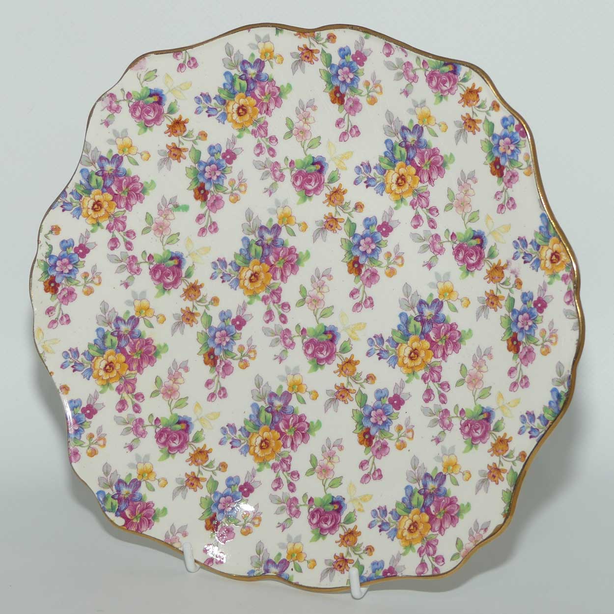 Royal Winton Grimwades Chintz Cotswold pattern tab handle sandwich plate