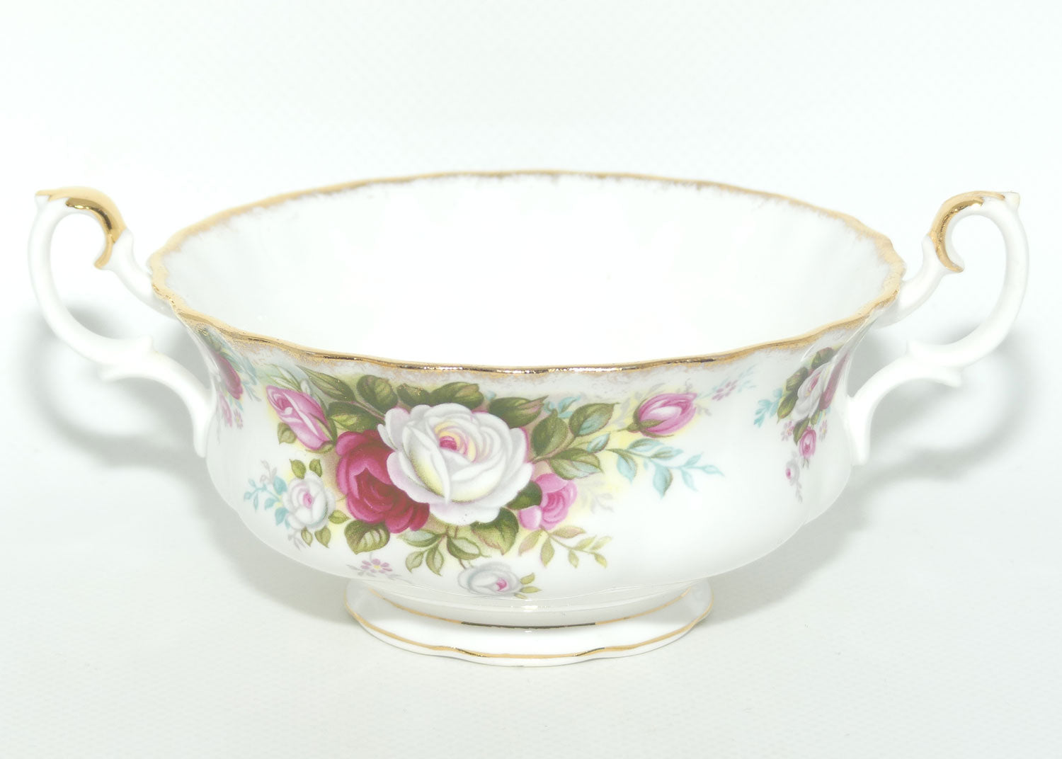 Royal Albert Bone China England Celebration handled coupe and underplate | UK Made