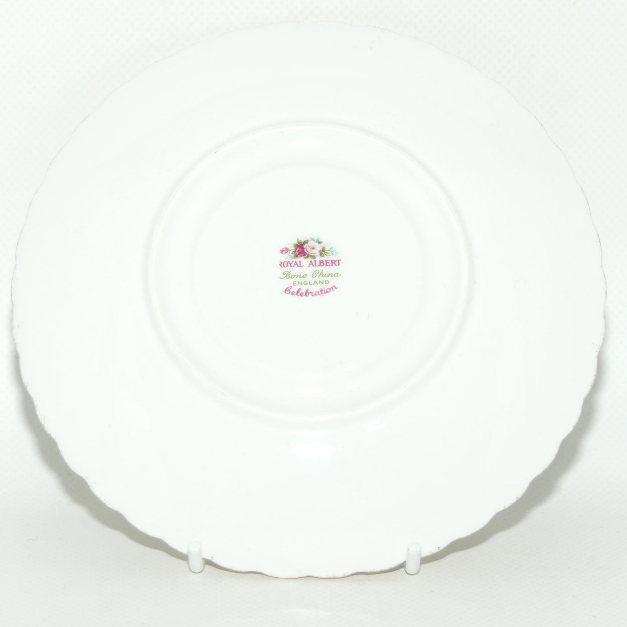 Royal Albert Bone China England Celebration handled coupe and underplate | UK Made